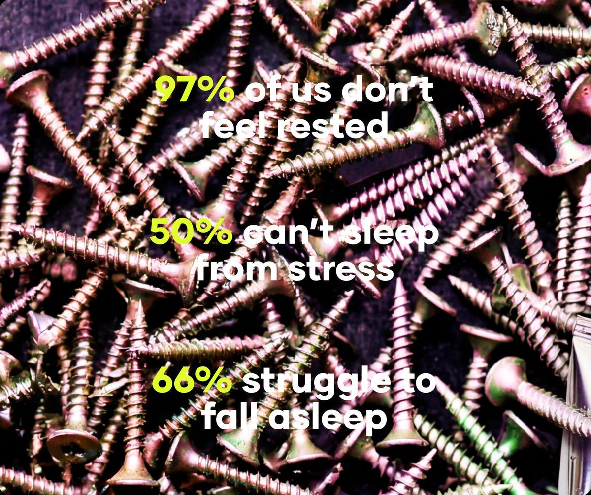 Stress and sleep statistics over metal screws from Flewd