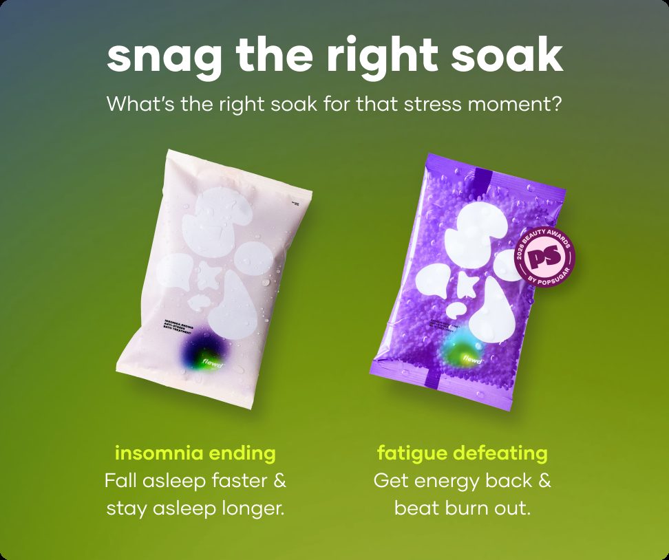 Insomnia Ending and Fatigue Defeating stresscare bath soak pouches side by side