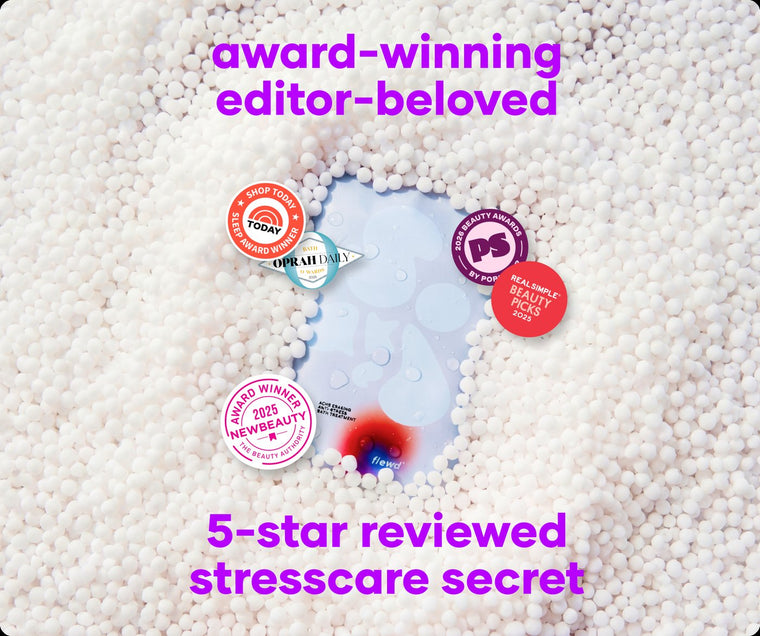 Flewd Whole Mood Bundle pouch with TODAY, Oprah Daily, PopSugar, Real Simple and NewBeauty badges