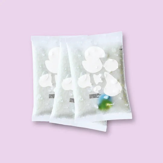 three fragrance-free fatigue defeating magnesium bath soak pouches
